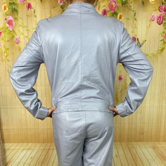 VINTAGE Siena Studio Lavender Leather 3 Piece Set - Picture 4 of 11